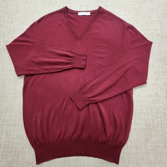 Ermenegildo Zegna Men’s Sweater V Neck Pull Over Cashmere/Silk Knit Size 2XL/56 - Picture 2 of 8